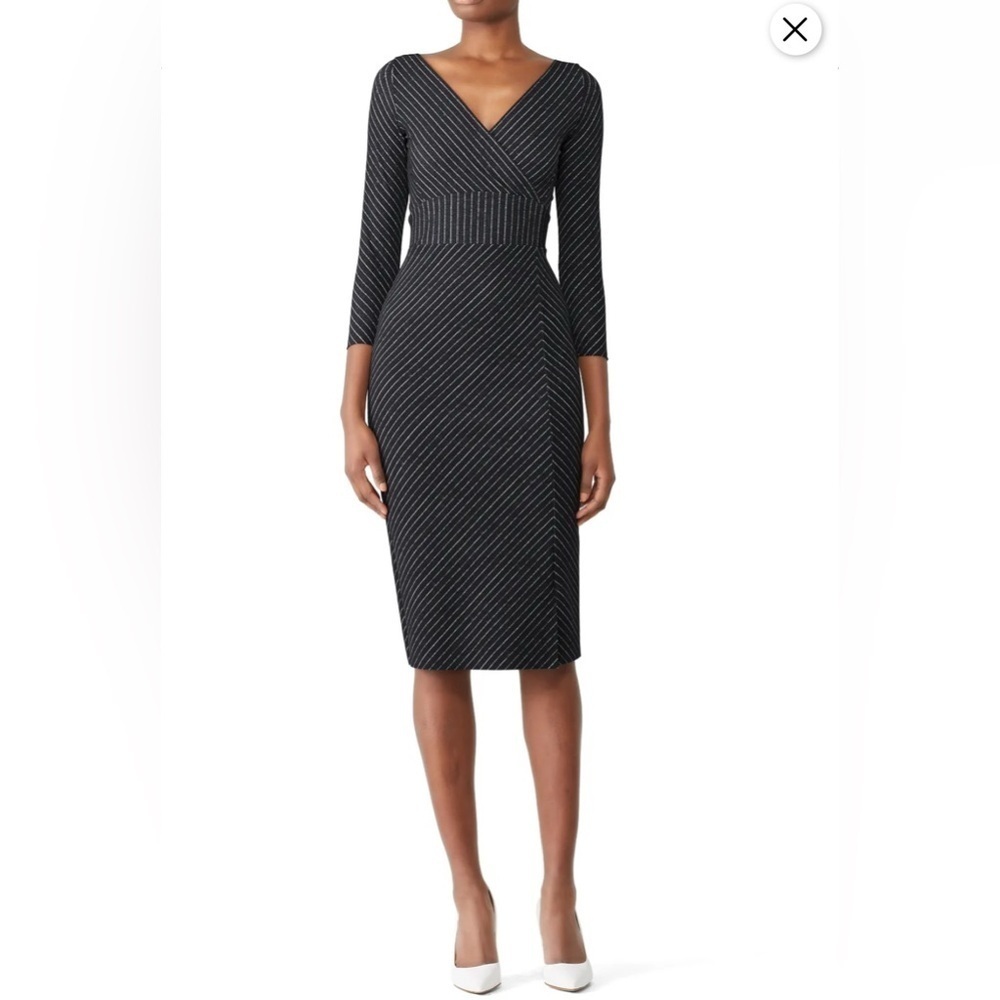 Chiara Boni La Petite Robe Pinstripe Iza Sheath Italian size 50 or US 14 - Picture 3 of 13